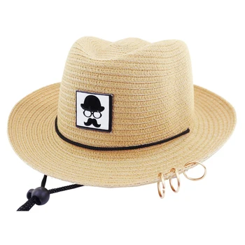 2018 novas crianças' s anel de ferro chapéu de bebê chapéu de sol para os meninos e meninas de praia, chapéu de crianças Panamá caps 6 cores