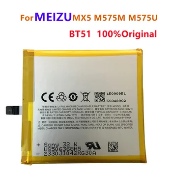 100% Original de Backup Novo BT51 Bateria 3150mAh para MEIZU MX5 M575M M575U Em Estoque, Com Número de Rastreamento