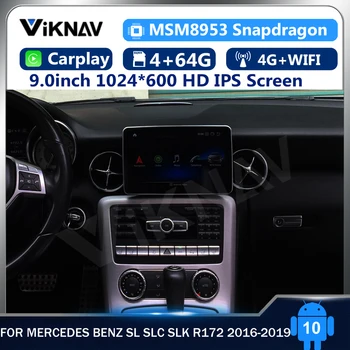 9 polegadas Android de 10 de carro do Leitor de rádio Para a Mercedes Benz SL SLC SLK R172 2016-2019 GPS de Navegação de DVD Multimídia 2din