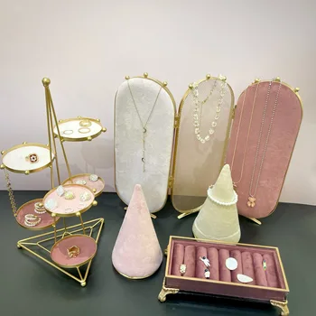 Colar de exibição de jóias barracas comerciais domésticos vertical criativo jóias anel bandeja de brincos, brincos de caixa de prateleira