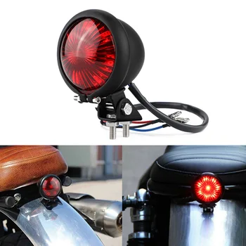 Moto Vermelha de LED 12V Ajustável Café Racer Estilo de Cauda Luz Moto Freio Lâmpada da lanterna traseira Semáforo Para Bobber
