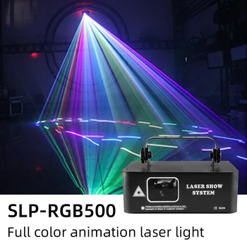 500mw RGB Feixe de Laser Scanner de Linha de Projetor DJ Discoteca Iluminação de Palco Efeito de Dança da Festa de Casamento de Férias Barra Clube DMX Luzes