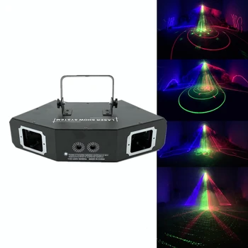 discoteca luz laser 3 em 1 RGB da cor do feixe de luz dj efeito projetor, scanner a laser 25in1pattern animação de iluminação de palco