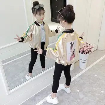 Jaqueta de meninas Nova Versão coreana Menina de Casaco de Primavera e Outono, 1-12 Anos Crianças de Vestuário