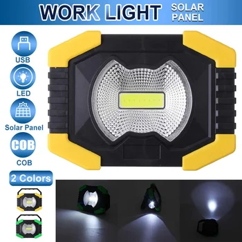750 Lumens Portátil AA/Solar da ESPIGA do DIODO emissor de Luz do USB Recarregável Lanterna Impermeável Tocha Lâmpada de Trabalho Acampamento de Pesca de Luz