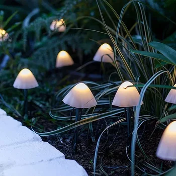12 PACOTE de Cogumelos Luzes Solares do Jardim Decoração Solar Ilumina-se para o Pátio Gramado Quintal Paisagismo,do Caminho,Quintal