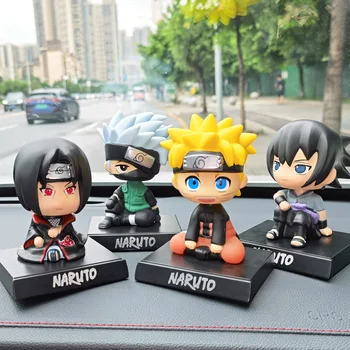 11cm Anime Naruto Figura Uzumaki Naruto, Kakashi, Uchiha Sasuke, Itachi Brinquedos Bonitos Q Figurals a decoração do Carro Modelo