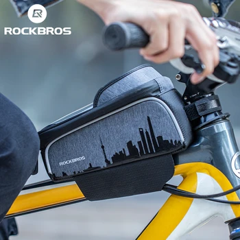 ROCKBROS Moto Saco de TPU Tela de Toque do Topo do Tubo Saco Impermeável 6.5 Polegadas de Alta Capacidade de BTT Estrada de Bicicleta alforje de Acessórios de Moto