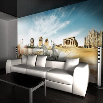beibehang papel de Parede Mural Adesivo de Parede Gigante HD Benma World Tour 3D pano de Fundo Decorativo Pintura e papel de parede