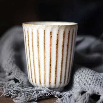 1Pc Cerâmica Xícara de Chá Japonês Retro Xícara (chá) de Café Caneca Pequena Kongfu Xícara (chá) de Casa Restaurante Água Potável Xícaras de Porcelana, Copos de