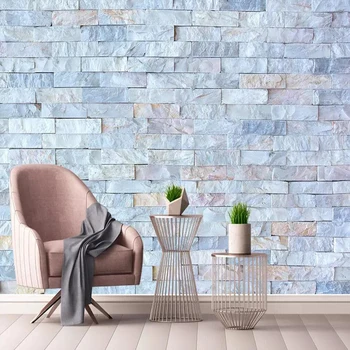 Decorativos de parede da série Modern simples em mármore sólido geométrico parede de tijolos na parede do fundo grandes murais