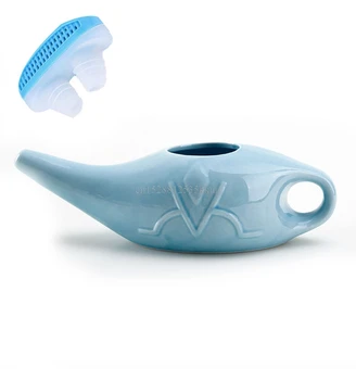 O Yoga para o neti pot limpeza do neti pot lavagem nasal trocador com a cerâmica material do pote de nasal irrigantes