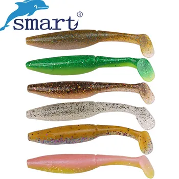 SMART 5Pcs Macio Isca de Pesca de 100mm de 9,3 g de Iscas de Silicone cauda em 