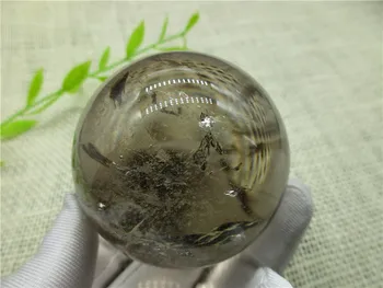 Natural de Fumaça Bola Esfera Natural de Cristal de QUARTZO Cura Brasil, Muito bela bola de Cura Escultura Artesanato para coleção