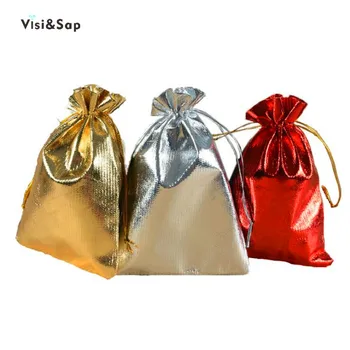 Ano novo, Presentes de Natal Saco de Ouro Prata Cor Vermelha Sacos Para os Anéis Brincos Colares de Jóias Coleção de Acessórios LSB003