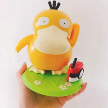 Pokemon Psyduck Dança Swing Som de Brinquedos de DIY Portátil de Bagagem Caixa de Música de Anime Figura de Ação de Crianças Brinquedos para Crianças, Presentes de Aniversário