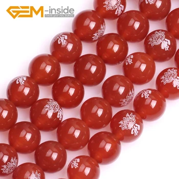 10mm Vermelho Redondo Agates Buda Natural de Pedra Solta Contas Para Pulseira de Fazer Vertente De 15 Polegadas Gem-dentro em Massa de Moda Presentes DIY
