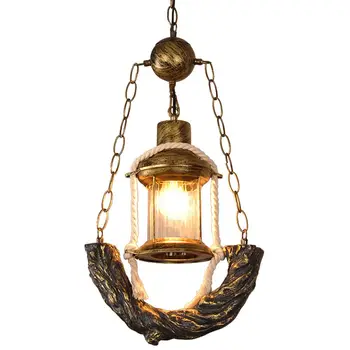 Vintage Bronze, Resina De Querosene De Vidro Corredor Luminária Caso Da Escada Hanging Lamp-Americanos Casa De Café Balcão De Bar Luminária
