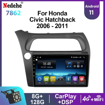 Android 11 auto-Rádio Estéreo de 2 Din Para Honda Civic Hatchback 2006-2011 Multimídia Vídeo Player Auto de Áudio em seu GPS Chefe da unidade de Carplay