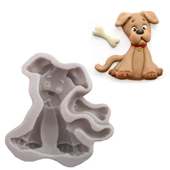 DIY osso de cão de animal de Forma Fondant Molde de Silicone do Molde de Decoração do Bolo de Ferramentas de Chocolate Gumpaste Molde