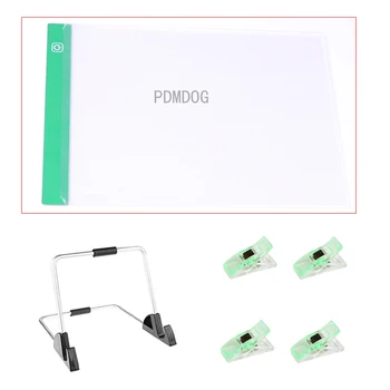 A4/A3 DIODO emissor de Luz Almofada para Diamante Ferramenta de Pintura, Alimentado através da porta USB da Placa da Luz, Kit de Brilho Ajustável com Suporte removível e Clip