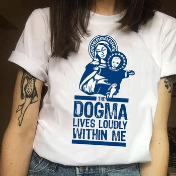Dogma Vidas em voz Alta Dentro de Maria a Madonna fé T-shirt