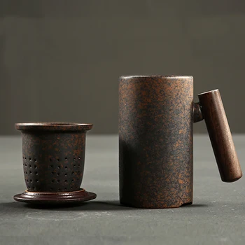Estilo japonês Xícara (chá) de Água Copa do Grés de Cerâmica pintados à Mão Kungfu Xícara (chá) Copos de