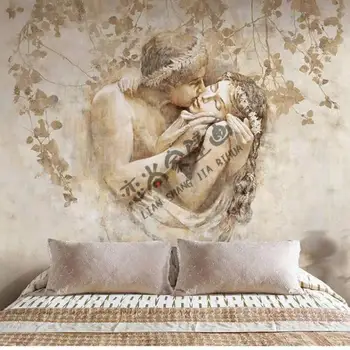 3d Europeia retro mitologia resumo de pintura a óleo, quarto de casal sala de estar de PLANO de fundo do papel de parede mural Americana