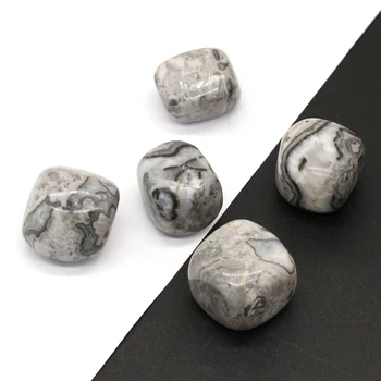 Natural de Pedras Semi-preciosas Forma Irregular Cinza Rede de Grânulos de Pedra como Fazer DIY Colar de Jóias, Decoração Enfeites de Presente