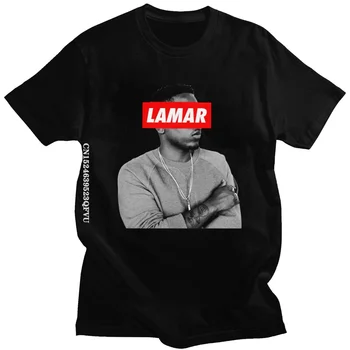 Kendrick Lamar T-Shirts Homens Algodão Rapper Rap T-Shirt Hip Hop Tees Gola Vintage Ajuste Solto Streetwear Tshirt Harajuku