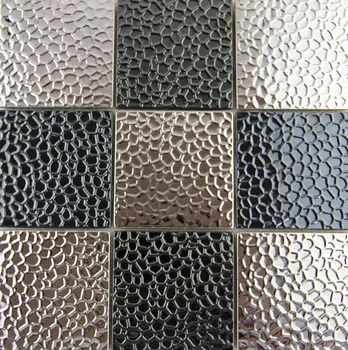moda de metal de aço inoxidável mosaico backsplash cozinha chuveiro de casa de banho de plano de fundo do papel de parede de azulejos bar do hotel atacado