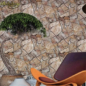 beibehang Retro mármore Imitação de Pedra papel de parede papel de parede 3d papel de Parede Decoração da Parede Para Sala de estar, casa de Banho Wallcovering