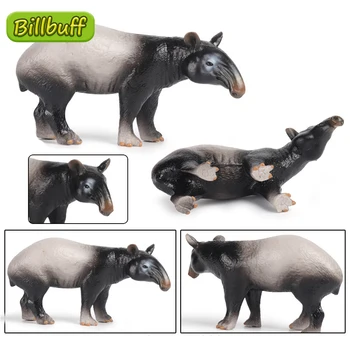 10cm de Simulação de Animais Selvagens Modelos de Brinquedos Sólido Estático Tapirus Indicus Figuras Início de brinquedos Educativos para crianças de presente de Natal