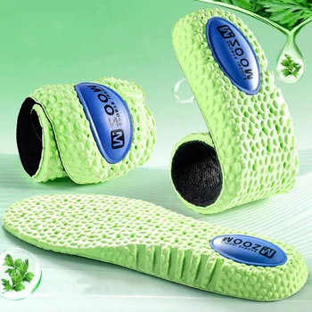 Verde Absinto Desodorante Palmilhas De Tênis Elásticos Almofada De Ar Ortopédicos, Palmilhas De Apoio Do Arco Do Pé Insere Super Macio Sapato Almofadas