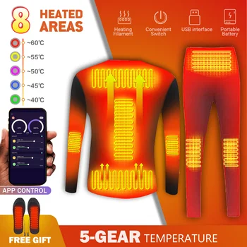 Casaco de homem Tops Aquecida Mulheres Cuecas de Lã de roupa interior Térmica USB Bateria de Inverno com o Smart Phone APP de Controle de Temperatura