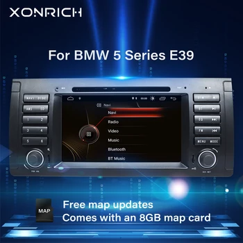 Xonrich 1 Din DVD Player do Carro, auto-Rádio de navegação GPS Para o BMW X5 BMW E39 5 Séries de 2002-2007multimedia estéreo de áudio da unidade principal