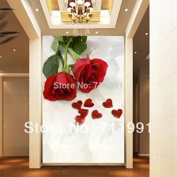 Personalizado papel de parede floral romântico rosa papel de parede para a TV da sala de estar cenário 3D corredor impermeável papel de parede de vinil murais