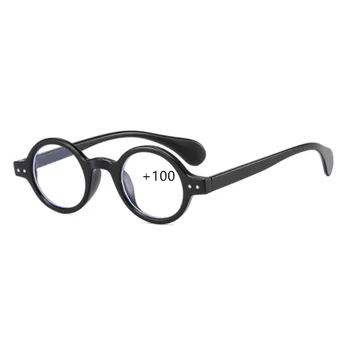 Cubojue Rodada Óculos De Leitura Homens Mulheres +100 150 200 250 300 350 Pequeno Círculo Preto Óculos De Armações De Óculos