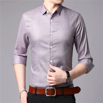 Nova Moda masculina Casual Camisas 4XL Manga Longa Camisas Camisas para Homens