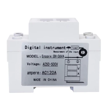 Voltímetro Amperímetro Digital multifuncional Trilho Din Tensão de Corrente do Testador de Medidor com Chip Inteligente AC1-140A AC50-500V