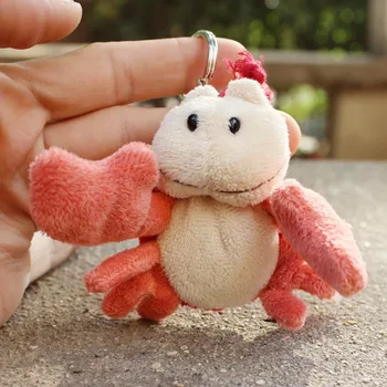 Especial Caranguejo vermelho-chave da Cadeia de Clássico Modelo 3D Animal de Pelúcia Chaveiro de boneca macia pingente de presente para o amante