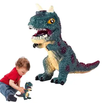 Dinossauro Brinquedos Realistas Tiranossauro Squeeze Figura com Som Educacionais Modelo Animal Estatueta para a Coleção de Presentes de Aniversário
